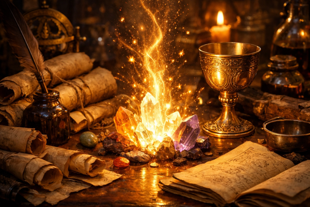 Pessoa em meditação profunda visualizando a transmutação da energia vital em prosperidade financeira e sucesso.